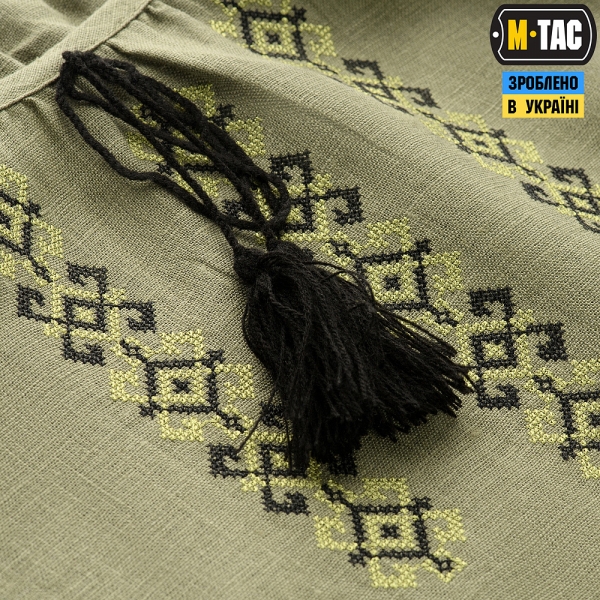 M-TAC ВИШИВАНКА ЖІНОЧА 100% ЛЬОН ОЛИВА